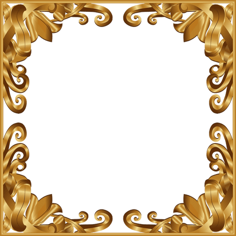 ornate golden frame with baroque scrolls and leaves on transparent background - Download Free Stock Videos Pikwizard.com