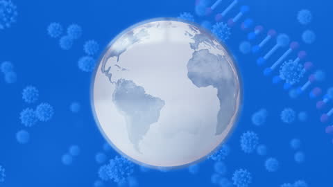 Global Pandemic Concept with DNA and Covid Elements