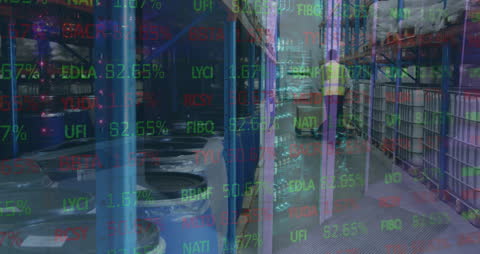 Financial Data Animation Merged with Warehouse Operations