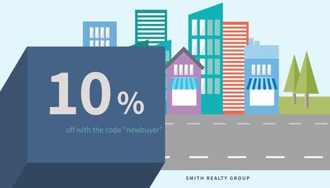 Real Estate Promotion Cityscape with Discount Offer - Download Free Stock Templates Pikwizard.com