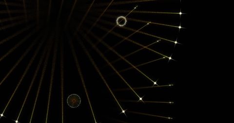 Abstract fireworks display on dark night sky