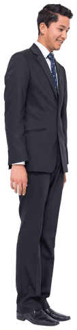 Transparent Background Image of Happy Businessman in Suit Looking Down - Download Free Stock Videos Pikwizard.com