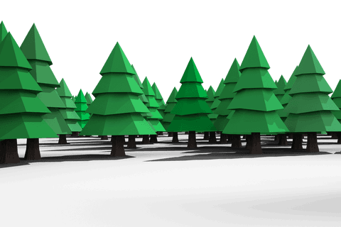 transparent illustration of digital christmas trees in forest - Download Free Stock Videos Pikwizard.com