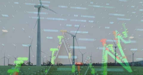 Renewable Energy Technology with Overlaid Digital Data Processing