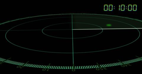 Green Radar Screen Display with Active Digital Timer Overlay - Download Free Stock Images Pikwizard.com