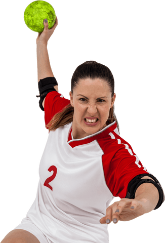 dynamic female athlete throwing ball with intensity and precision - Download Free Stock Videos Pikwizard.com