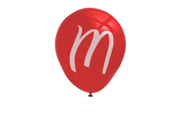 Red Balloon with Stylish White M Letter on Transparent Background - Download Free Stock Videos Pikwizard.com