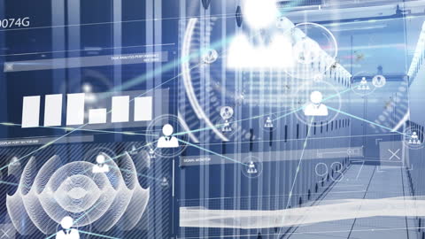 Digital Network in Data Center with Futuristic Interface