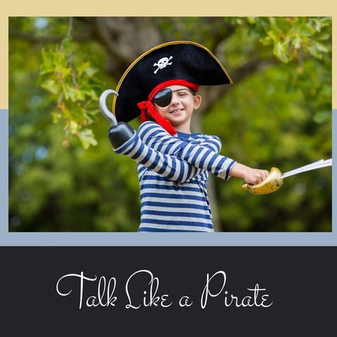 child pirate adventure in park for talk like a pirate day - Download Free Stock Templates Pikwizard.com