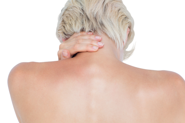 Transparent Background Woman Holding Neck in Pain - Download Free Stock Videos Pikwizard.com