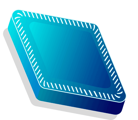 futuristic processor chip with blue gradient and stripes on transparent background - Download Free Stock Videos Pikwizard.com