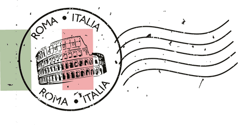 italian flag and colosseum stamp on transparent background - Download Free Stock Videos Pikwizard.com