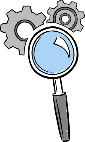 Transparent Digital Illustration of Cogs and Magnifier for Industry - Download Free Stock Videos Pikwizard.com