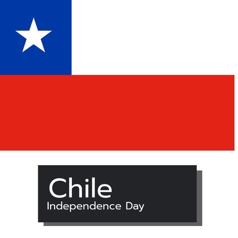 Chilean Flag with Independence Day Text and Copy Space - Download Free Stock Templates Pikwizard.com