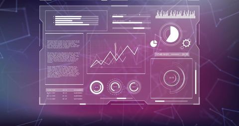 Digital Data Interface with Interactive Charts and Network Connections - Download Free Stock Images Pikwizard.com