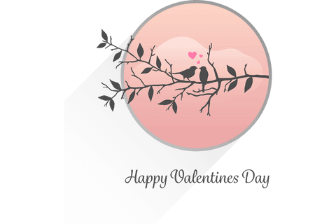 romantic valentine's day card with birds on transparent background - Download Free Stock Videos Pikwizard.com