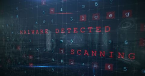 Cybersecurity Threat Warning Display with Digital Encryption - Download Free Stock Images Pikwizard.com