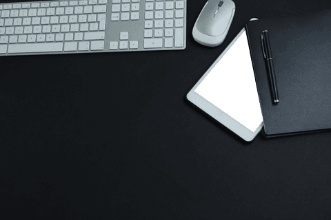 transparent workspace arrangement with digital tablet and accessories - Download Free Stock Videos Pikwizard.com
