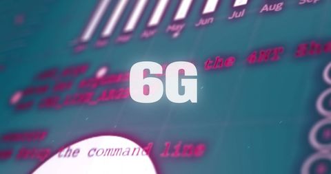 6G Technology Digital Network Concept Background
