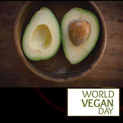 Celebrating world vegan day with fresh avocado display