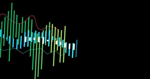 Vibrant Financial Data Analysis on Black Background - Download Free Stock Images Pikwizard.com