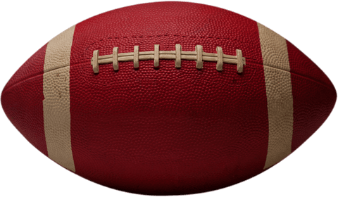 Isolated rugby ball illustration on transparent background for sport designs