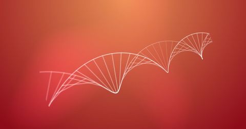 Abstract DNA Strand on Vibrant Gradient Background - Download Free Stock Images Pikwizard.com