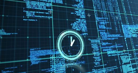 Digital Analysis of Concept of Time with Data Code in Background - Download Free Stock Images Pikwizard.com