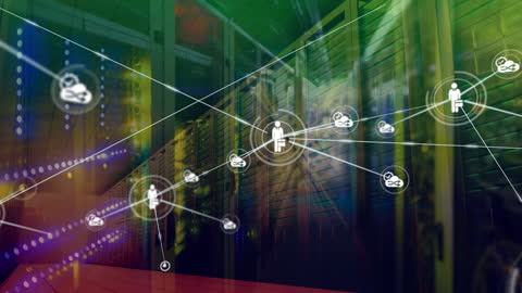 Digital Network Interface and Data Hub Technology Concept