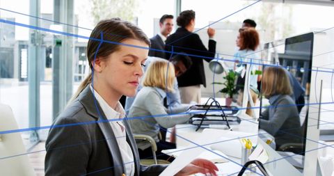 Innovative Business Team with Digital Interface in Modern Office - Download Free Stock Images Pikwizard.com