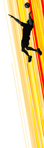 transparent volleyball player silhouette with motion stripes on energetic background - Download Free Stock Videos Pikwizard.com