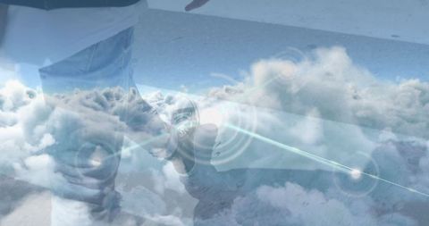 Dreamy business journey with cloud connection concept