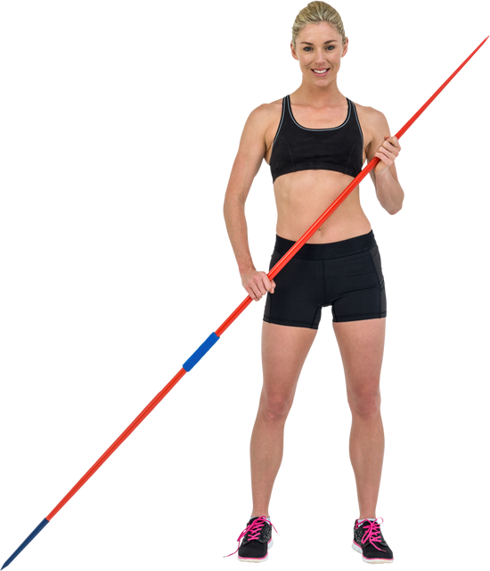 Athlete Holding Javelin Isolated Transparent Background - Download Free Stock Videos Pikwizard.com