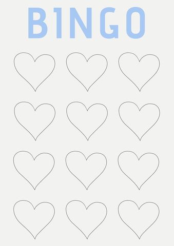 Heart-Themed Bingo Card for Valentine's Events and Games - Download Free Stock Templates Pikwizard.com