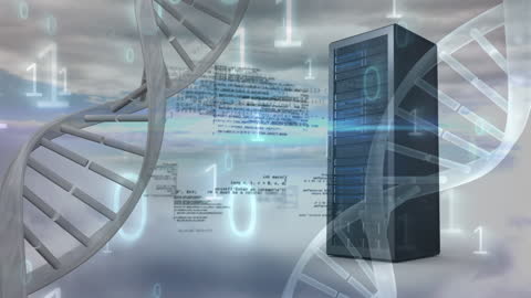 Server Technology with DNA Helix and Digital Data Overlay
