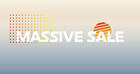 Massive Sale Banner with Geometric Shapes on Gradient Background - Download Free Stock Images Pikwizard.com