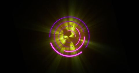 Glowing Pink and Purple Circles on Black Background - Download Free Stock Images Pikwizard.com