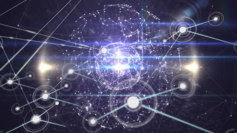 Abstract Network of Digital Connections and Light