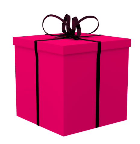 vibrant pink gift box with black bow on transparent background - Download Free Stock Videos Pikwizard.com