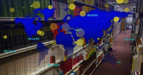 Abstract Data Overlay on Global Map in Library Setting
