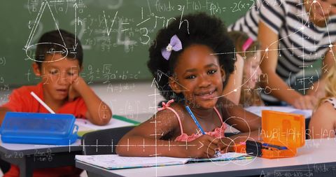 Diverse Schoolchildren Learning Mathematics in Classroom - Download Free Stock Images Pikwizard.com