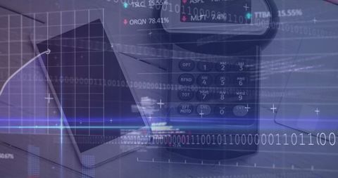 Digital Finance With Smartphone and Payment Terminal Background