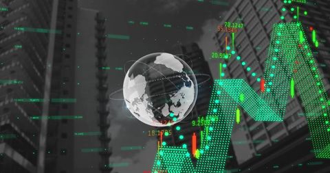 Global Finance and Technology Futuristic Cityscape with Digital Data - Download Free Stock Images Pikwizard.com