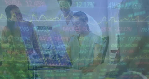 Business Professionals Analyzing Renewable Energy Data