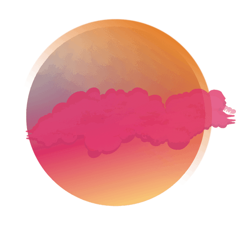 abstract sun design with gradient and magenta clouds on transparent backdrop - Download Free Stock Videos Pikwizard.com