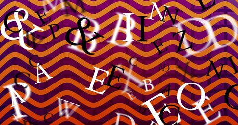 Abstract Letters over Vibrant Waves Background - Download Free Stock Images Pikwizard.com