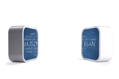 Transparent Cubic Displays Showing Business Planning Concepts - Download Free Stock Videos Pikwizard.com