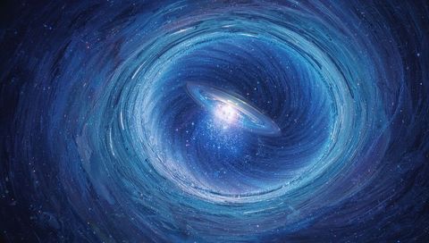 Spectacular Spiral Galaxy Vortex in Expansive Deep Space