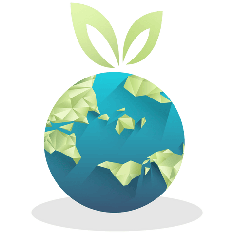Transparent Globe with Leaves Eco Illustration
