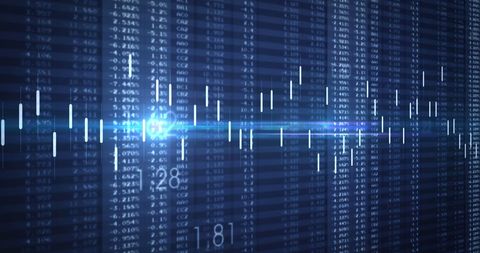 Digital Stock Market Trends and Data Analysis in Blue - Download Free Stock Images Pikwizard.com